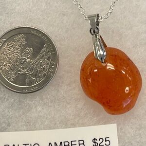 Amber Pendant Necklace